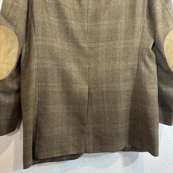 VTG Pendleton Wool Mens Tweed Blazer Sz 44 Brown Elbow Patches Western Academia - Picture 11 of 15